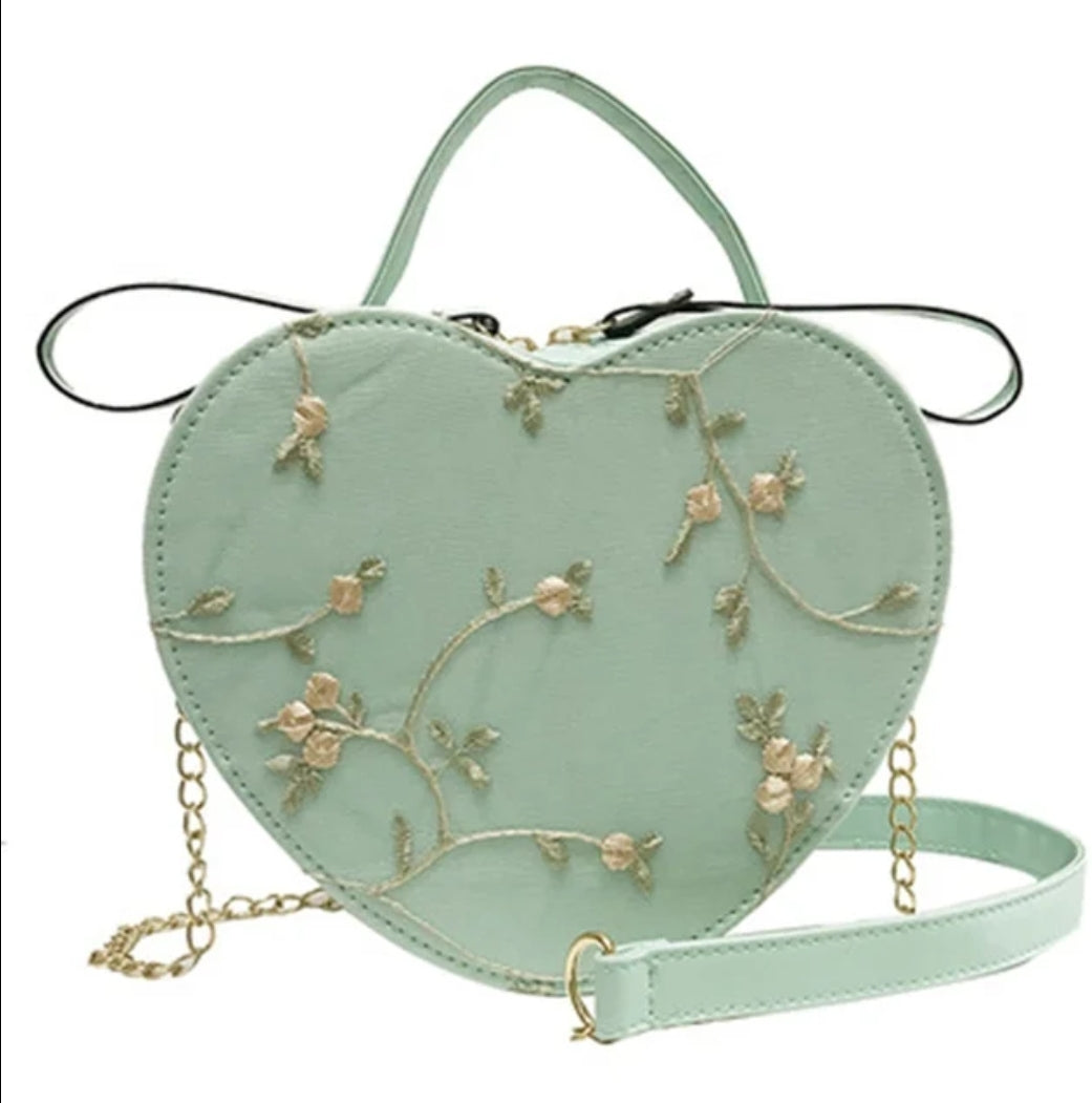 Heart floral bag