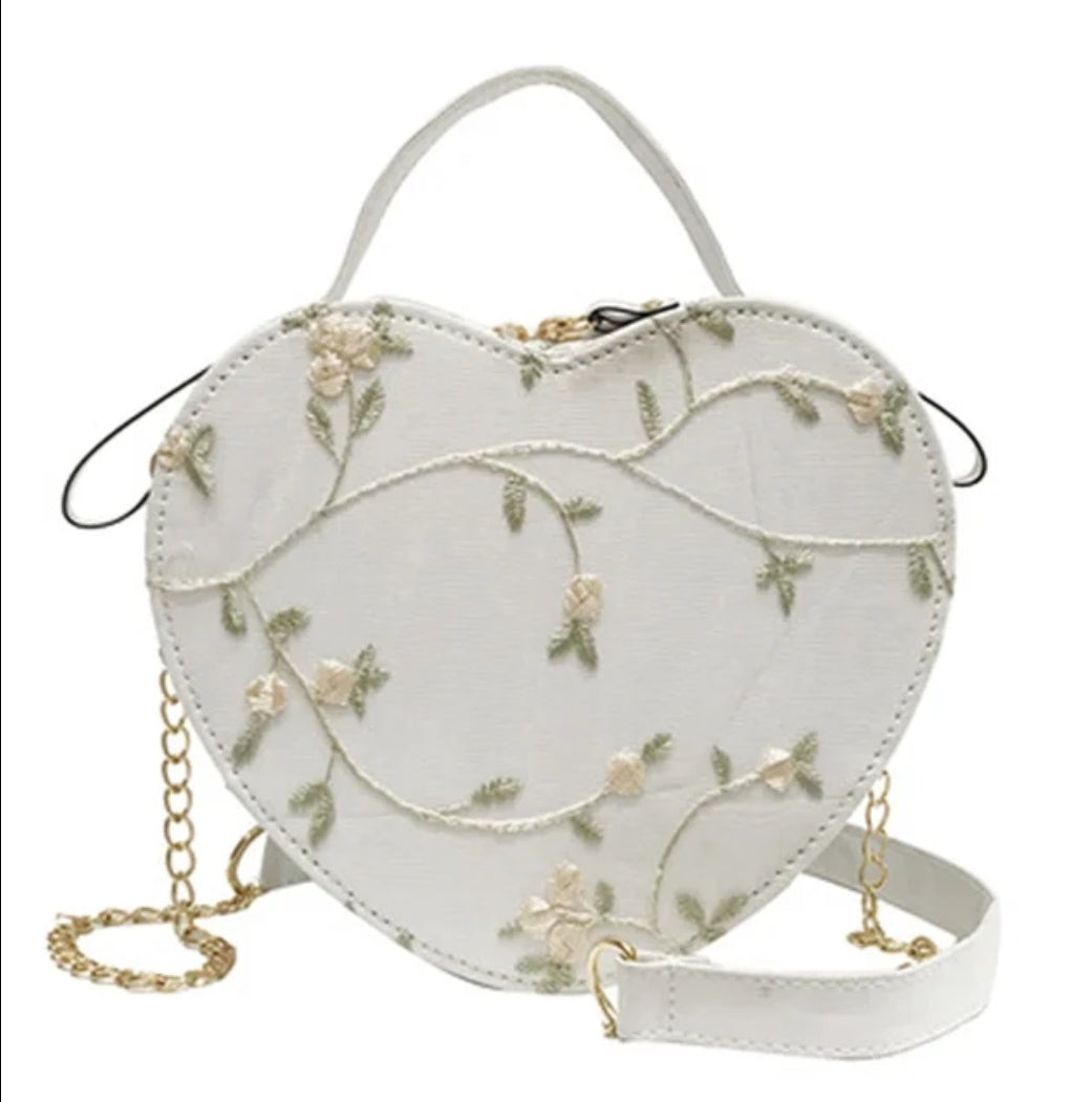 Heart floral bag