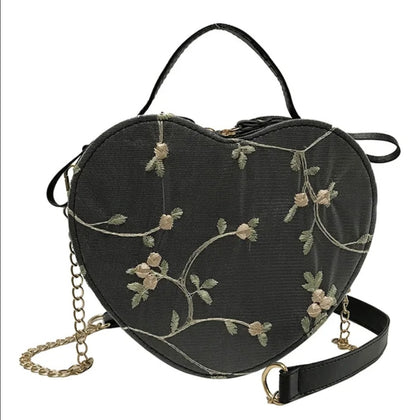 Heart floral bag