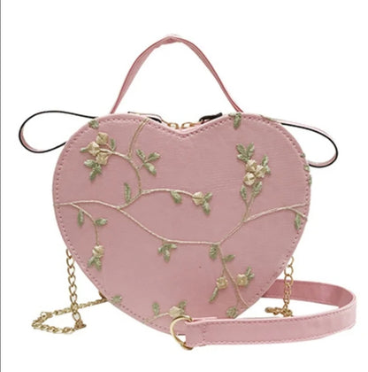 Heart floral bag