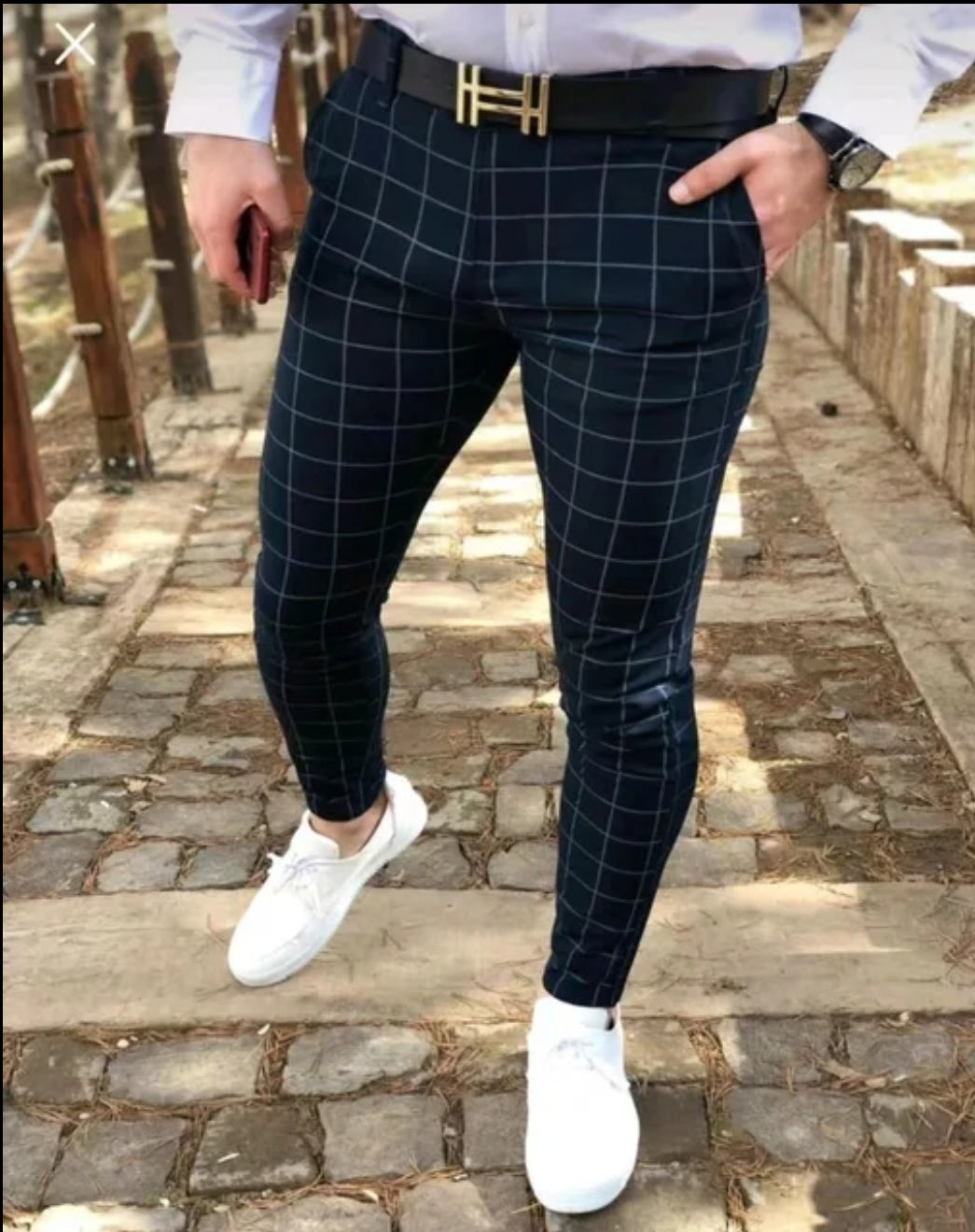 Checkered trousers