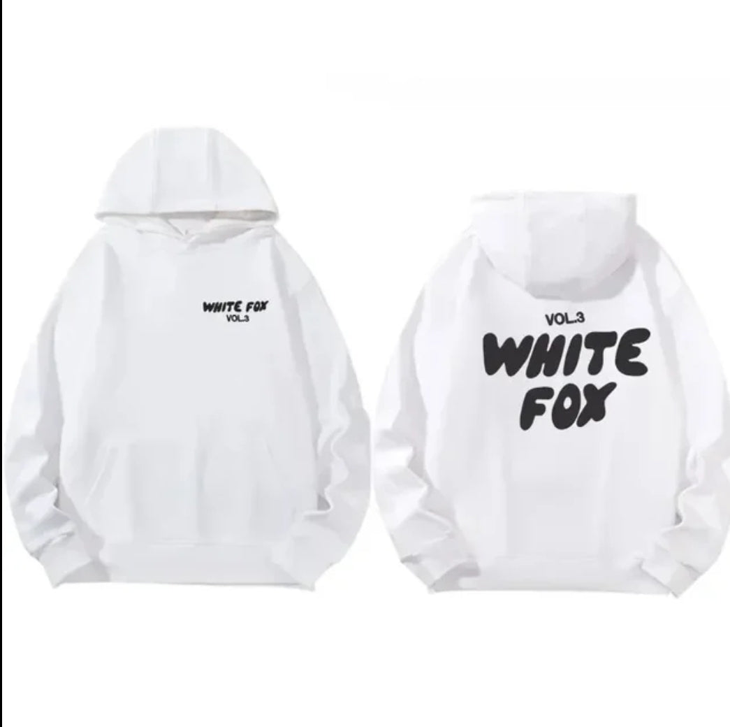 White fox hoodie