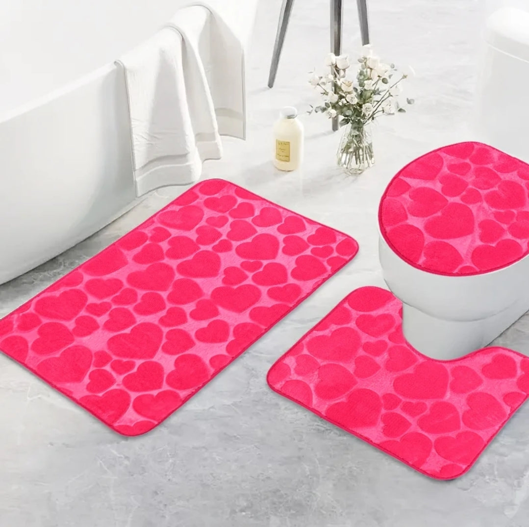 3pc bathroom rug set