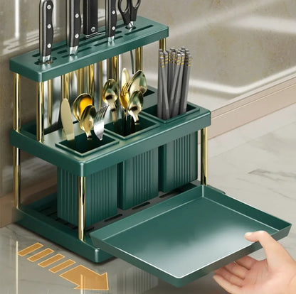 Cutlery drainer rack