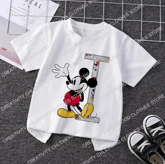 Mouse Initial T-Shirt I-P