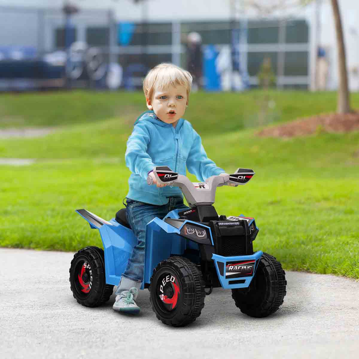 Electric Quad Bike, 6V Kids Ride-on Atv, For Ages 18-36 Months - Blue