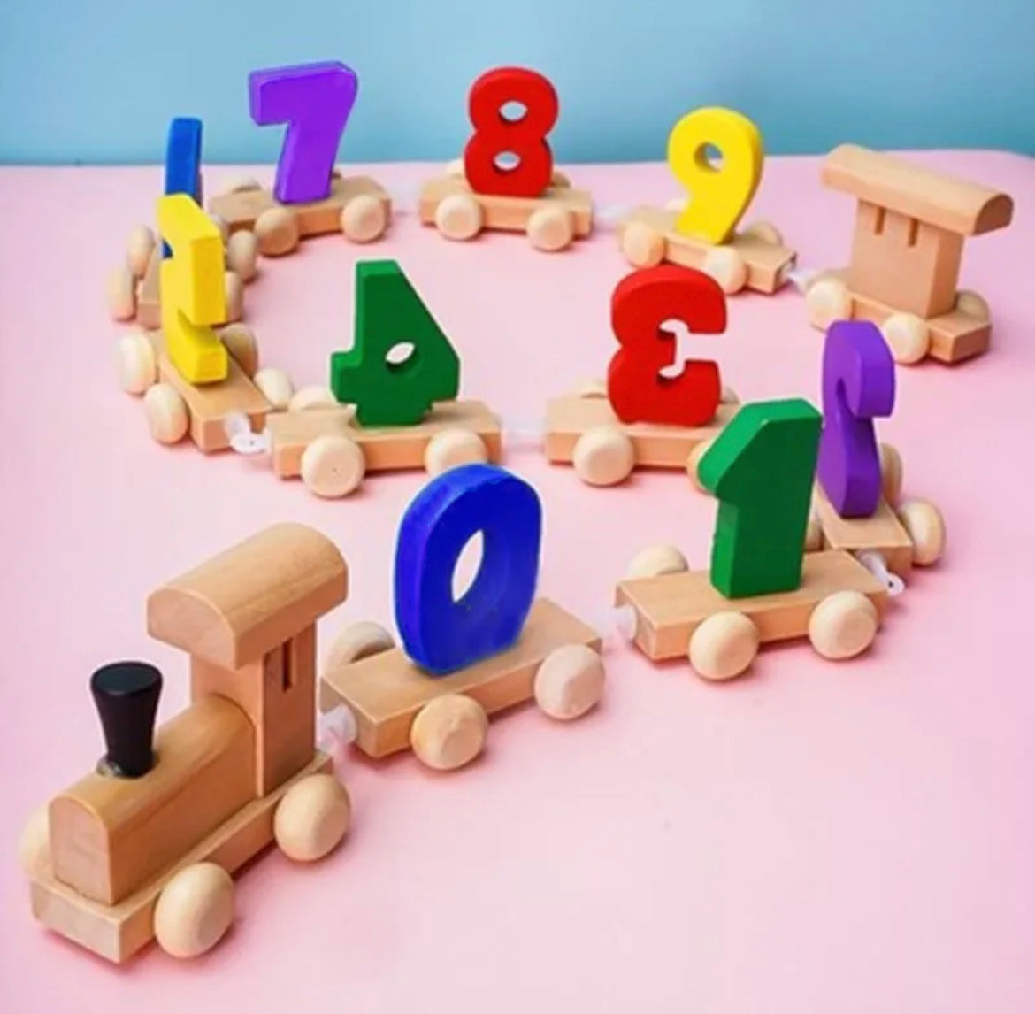 Wooden Number Train