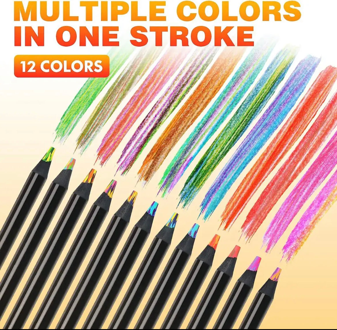 10pcs rainbow colouring pencils