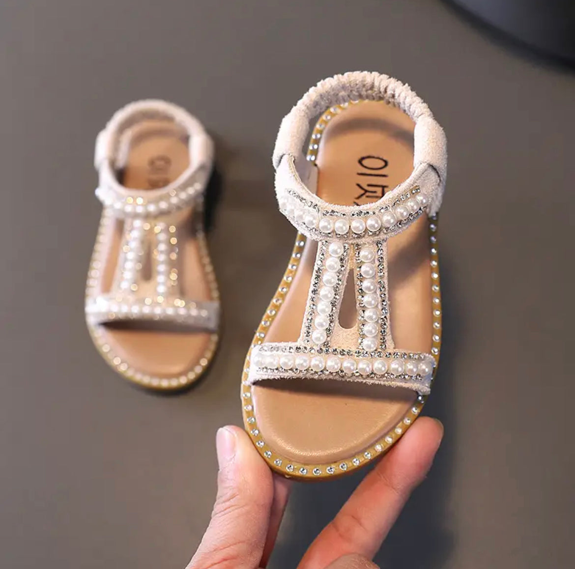 Girls Rhinestone Sandals