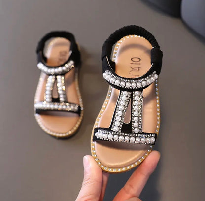 Girls Rhinestone Sandals