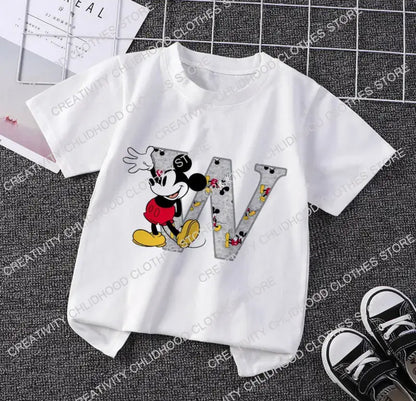 Mouse Initial T-shirt Q-W