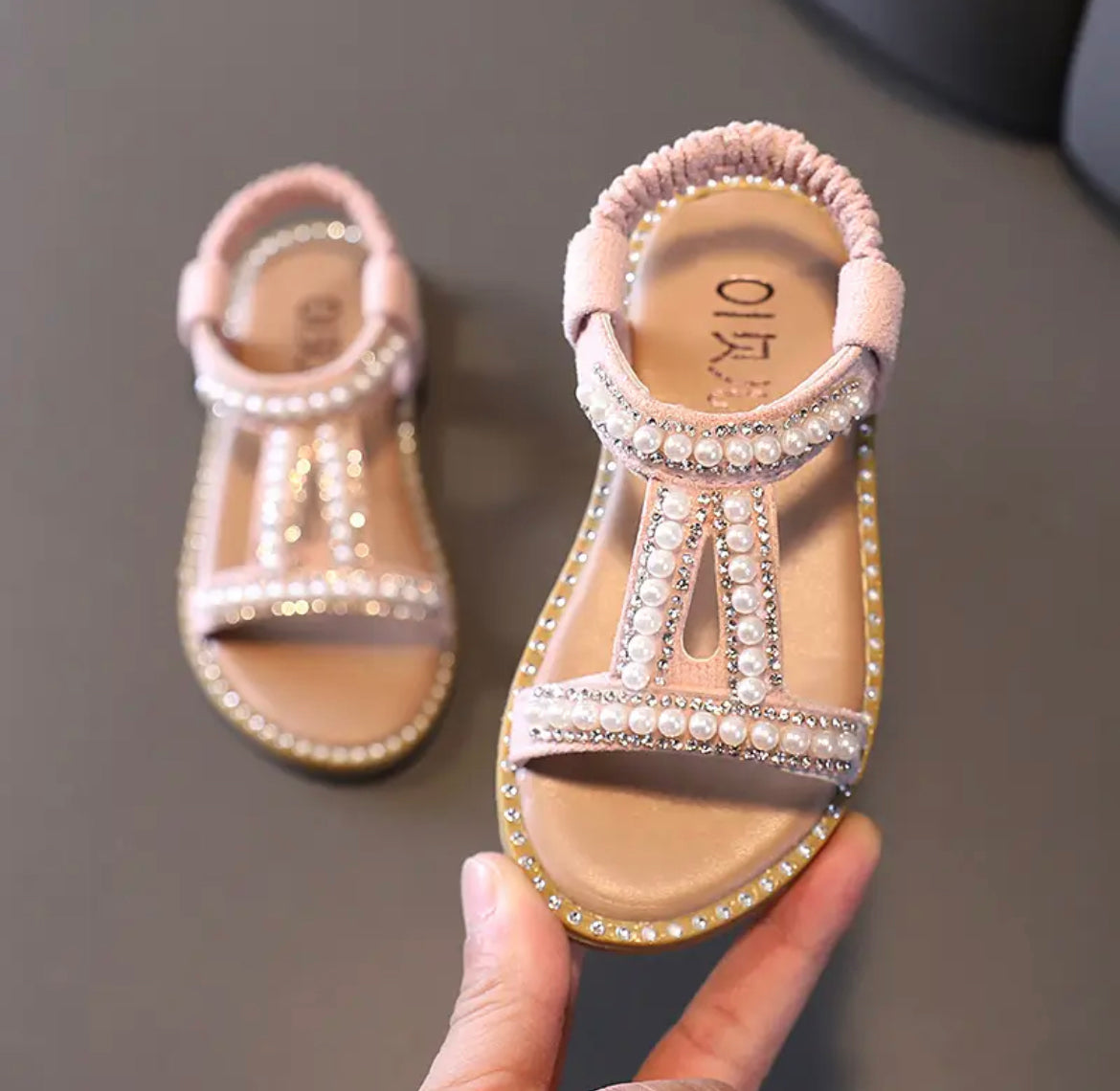 Girls Rhinestone Sandals