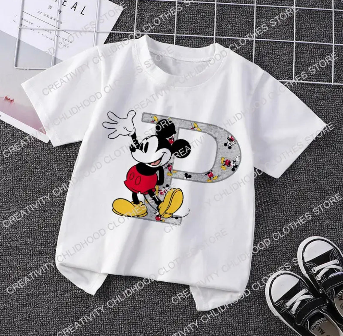 Mouse Initial T-Shirt I-P