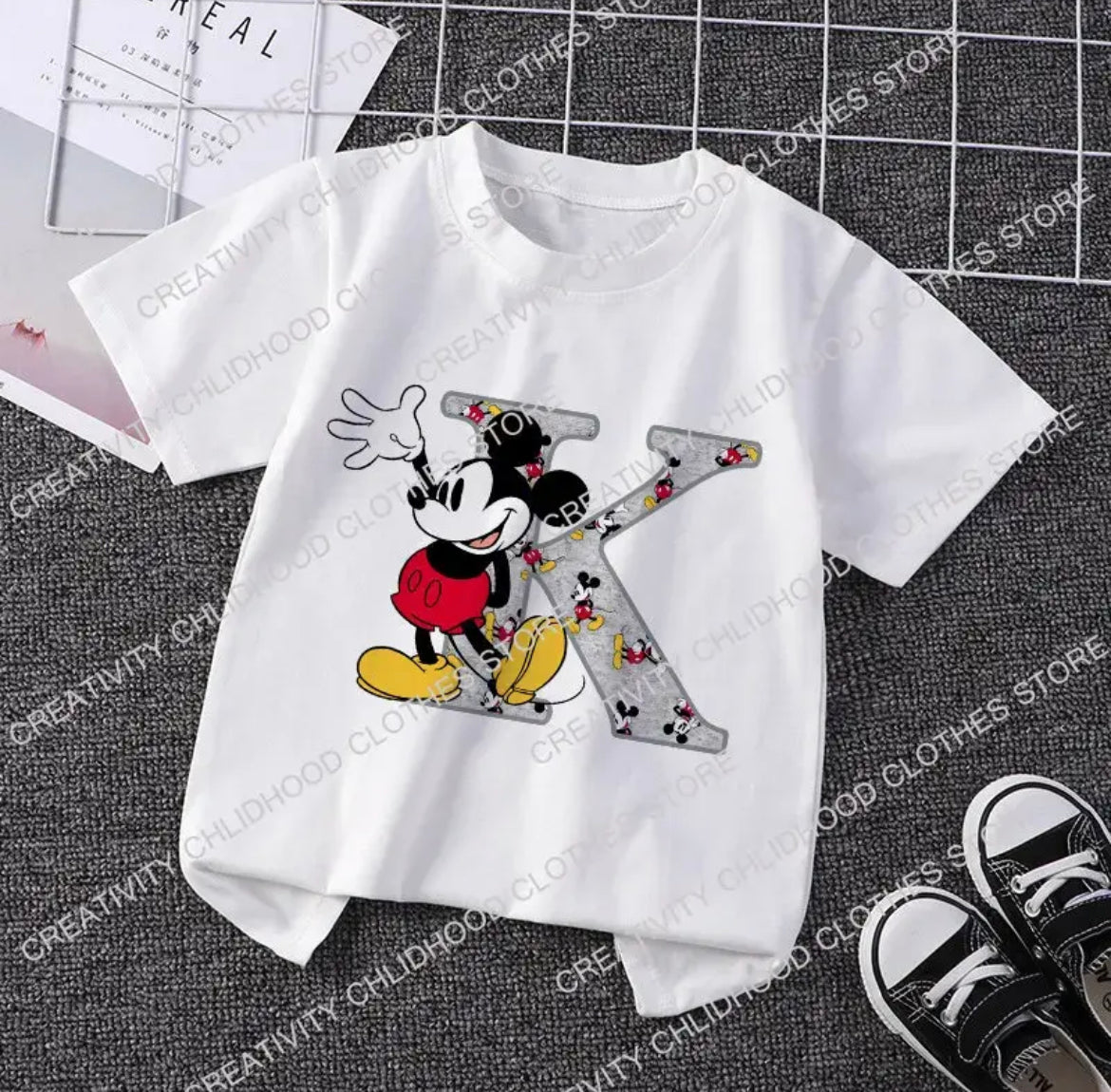 Mouse Initial T-Shirt I-P