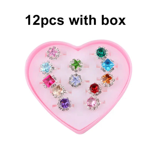 12pcs Kiddies Diamond Rings