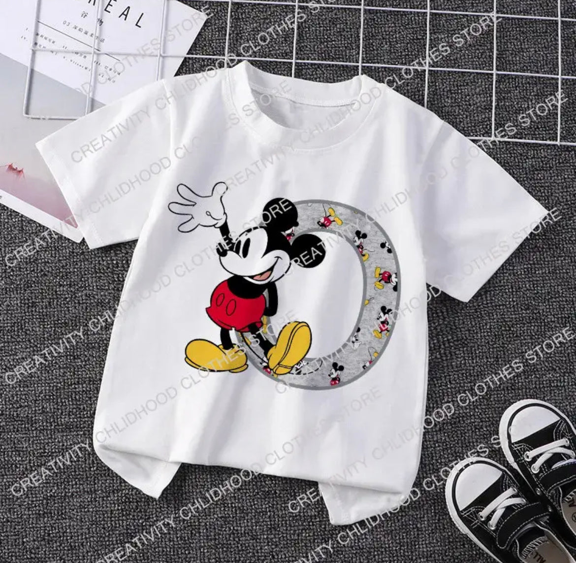 Mouse Initial T-Shirt I-P