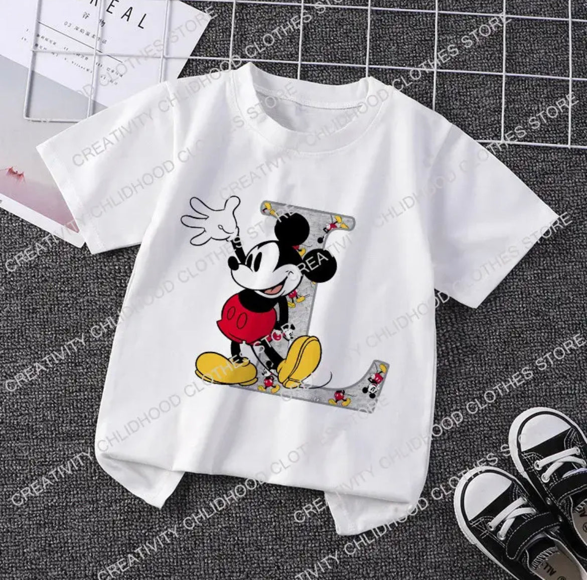 Mouse Initial T-Shirt I-P