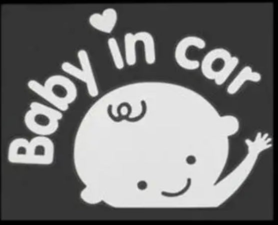 Baby in car sticker