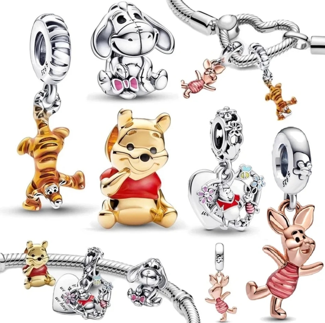 Pooh bear charms