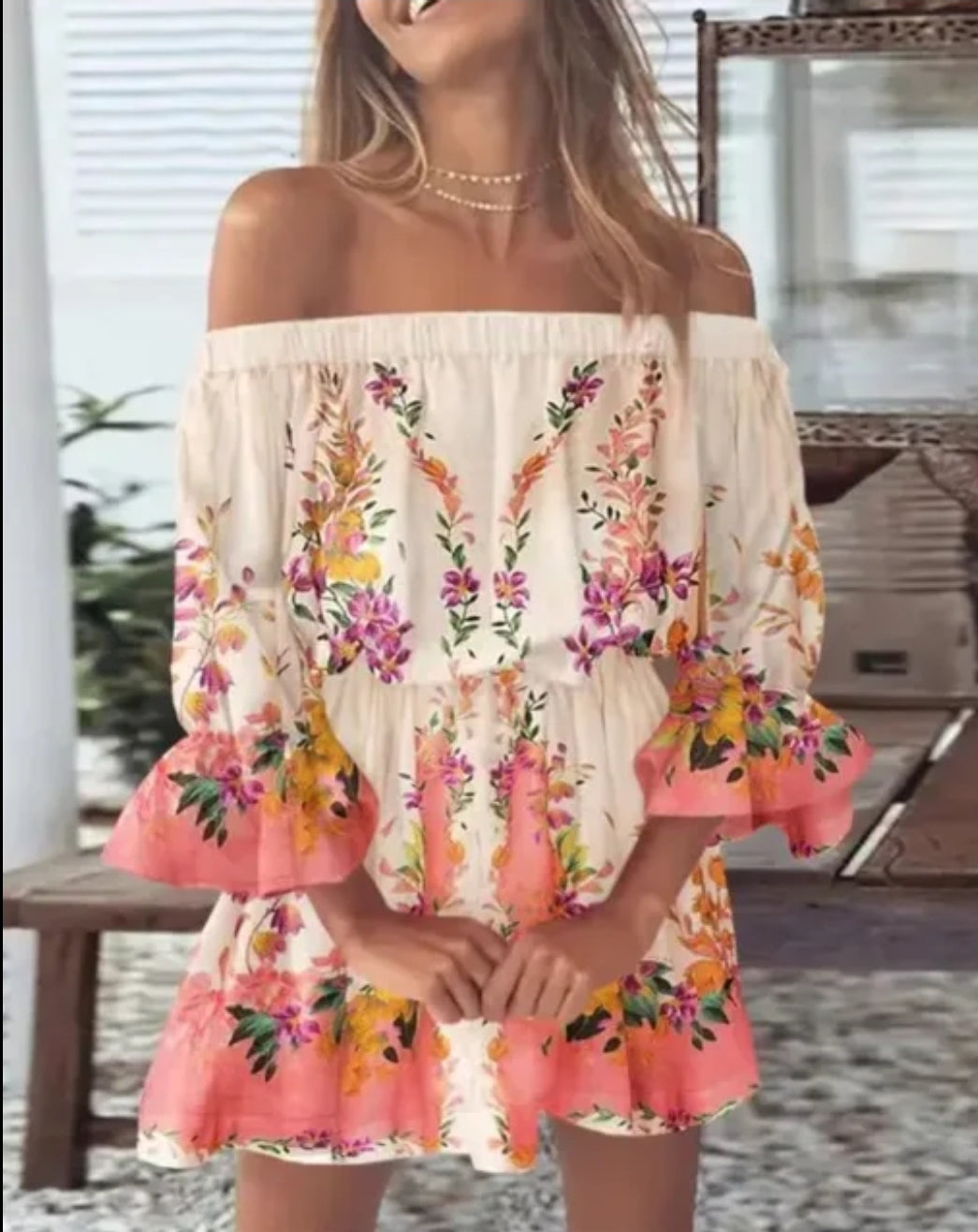 Off shoulder summer dress