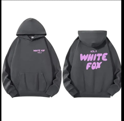 White fox hoodie