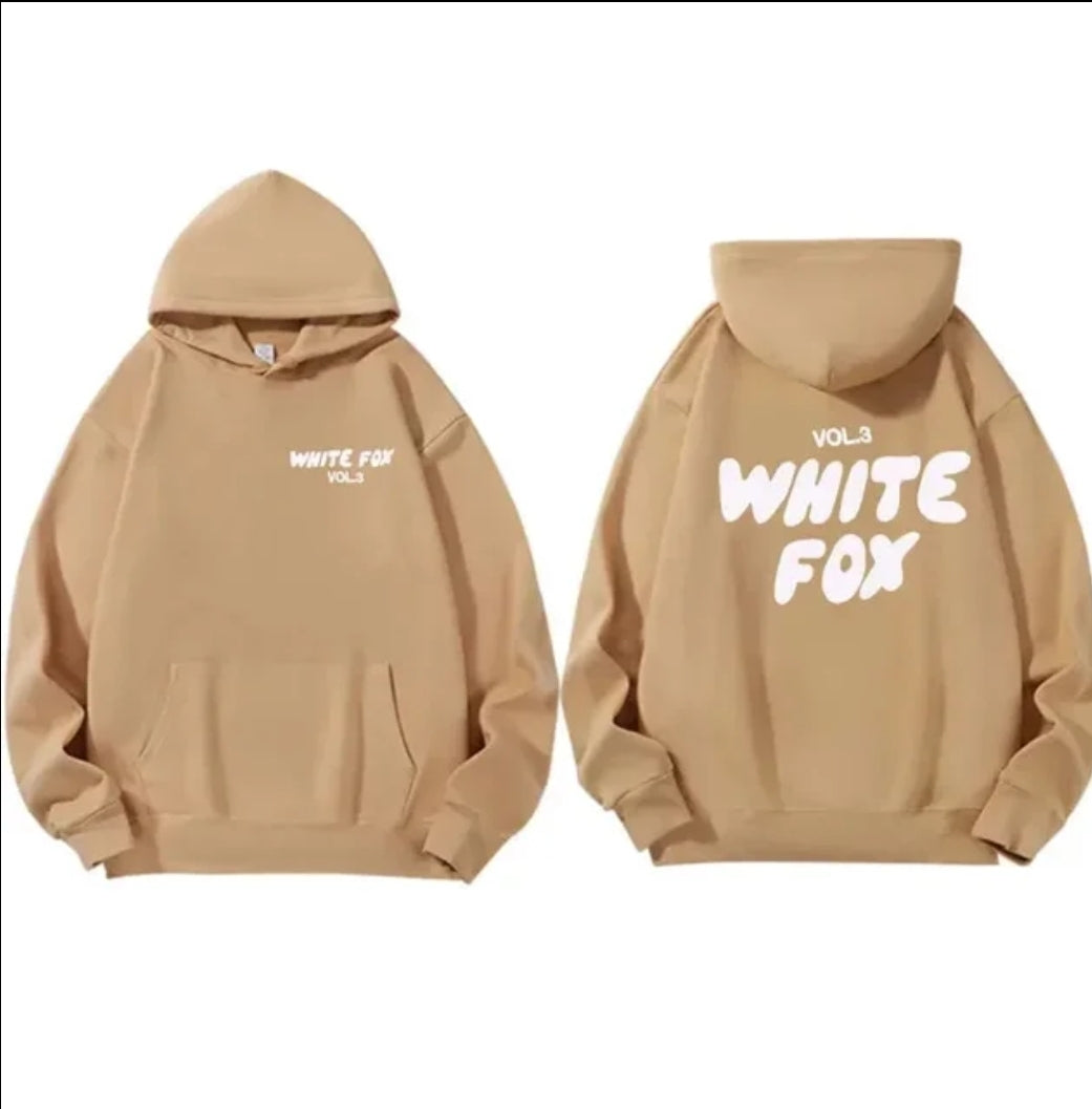 White fox hoodie