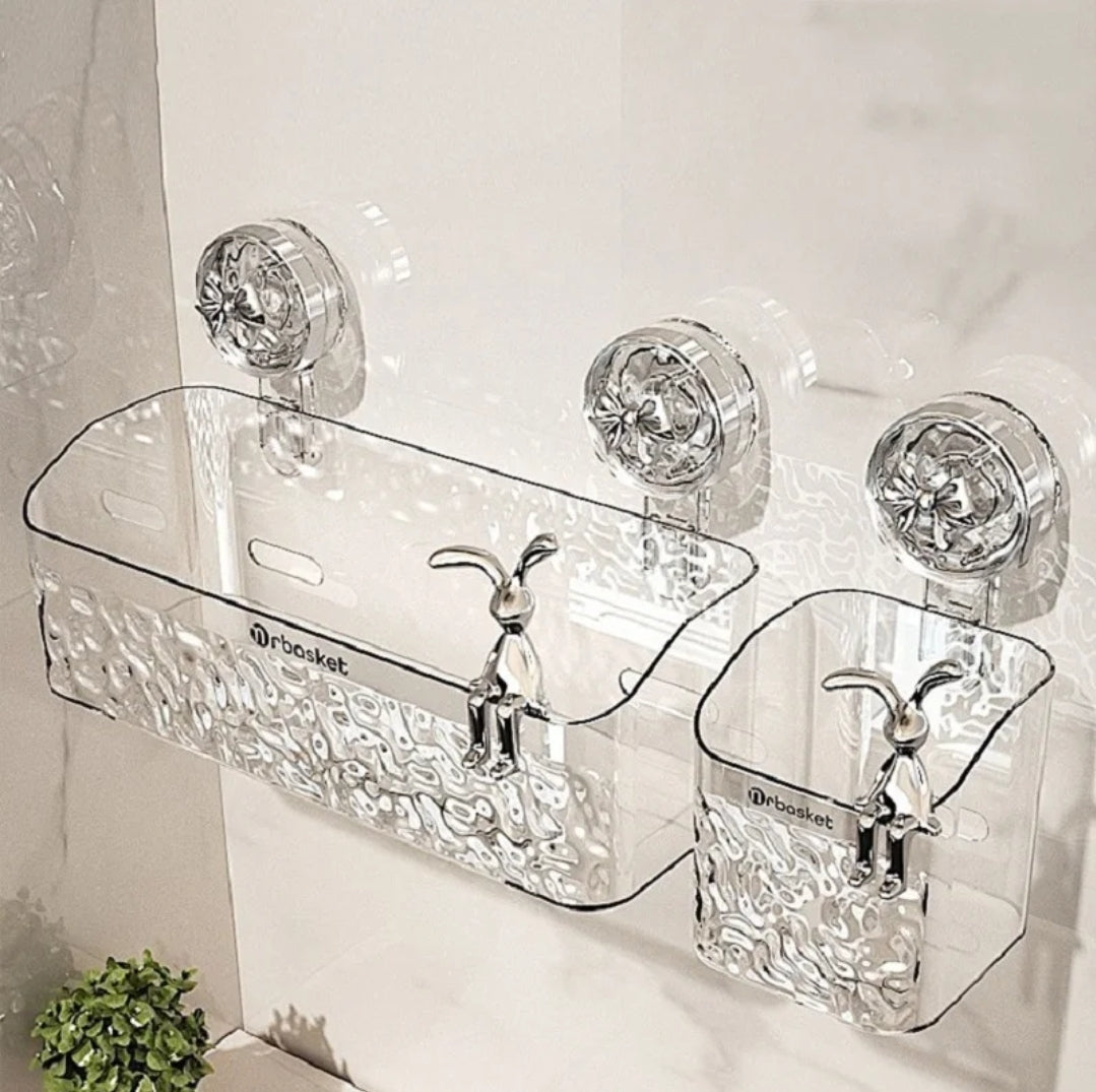 Shower suction cup shelf