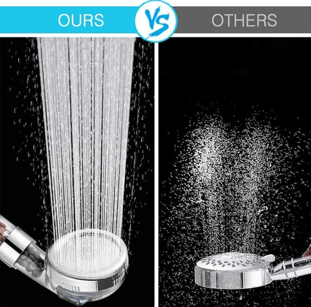 3 functions high pressure shower head water saving