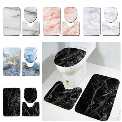 3pc marble bathroom rug sets