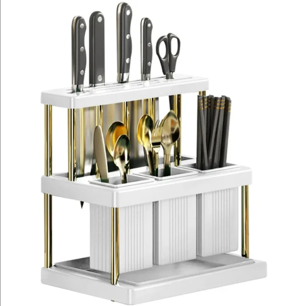 Cutlery drainer rack