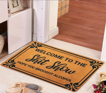 Welcome to the s*** show door mat