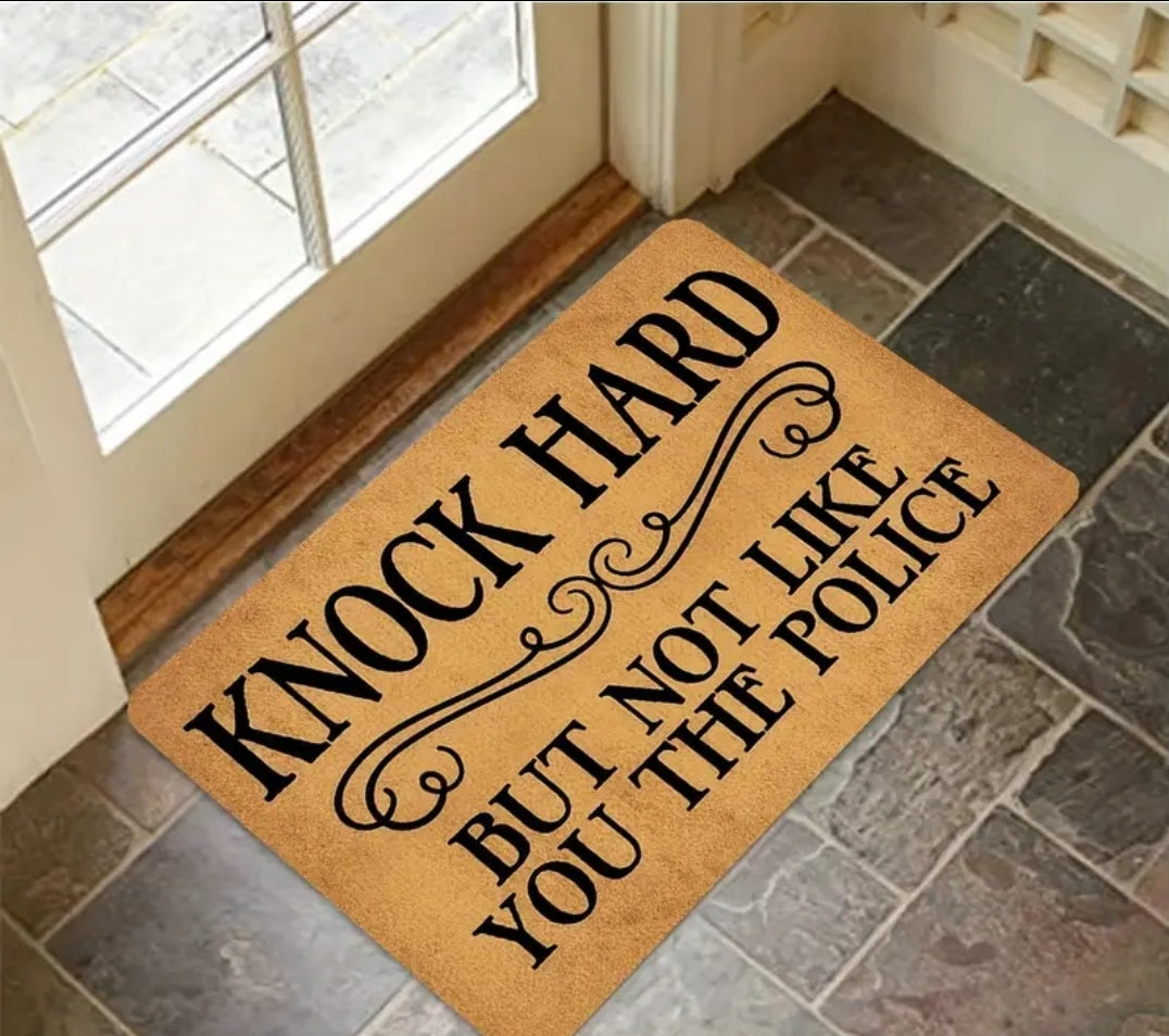 Knock hard door mat