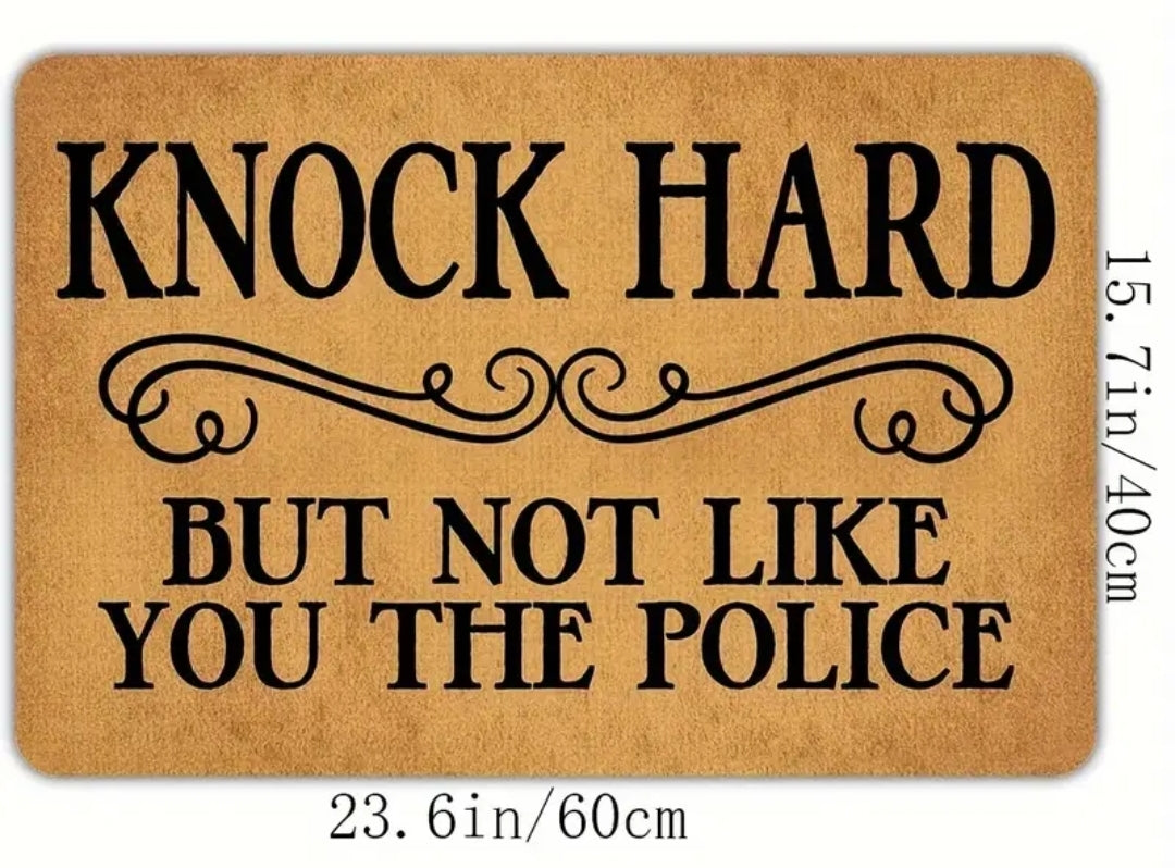 Knock hard door mat