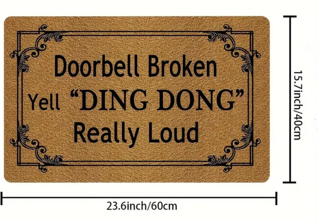 DING DONG door mat