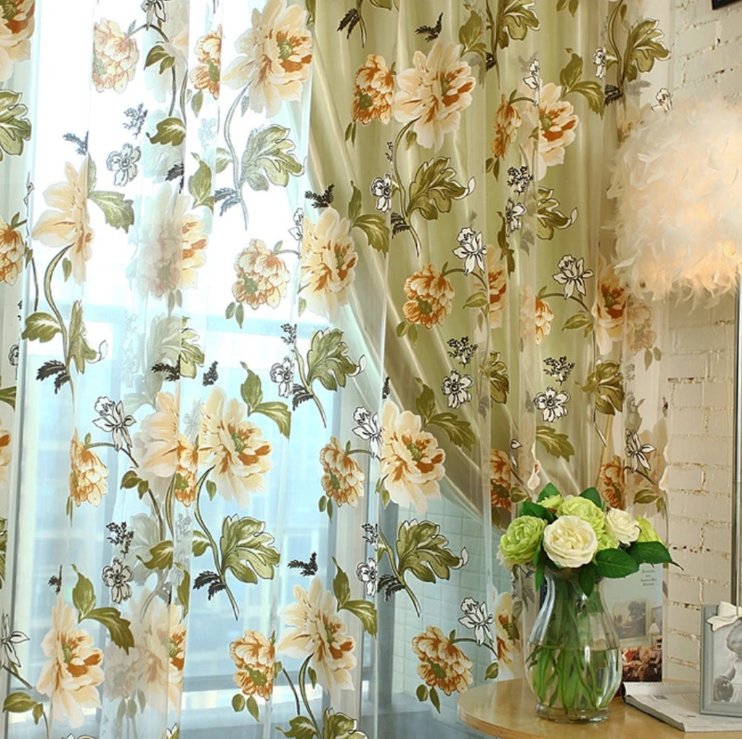 Floral curtain