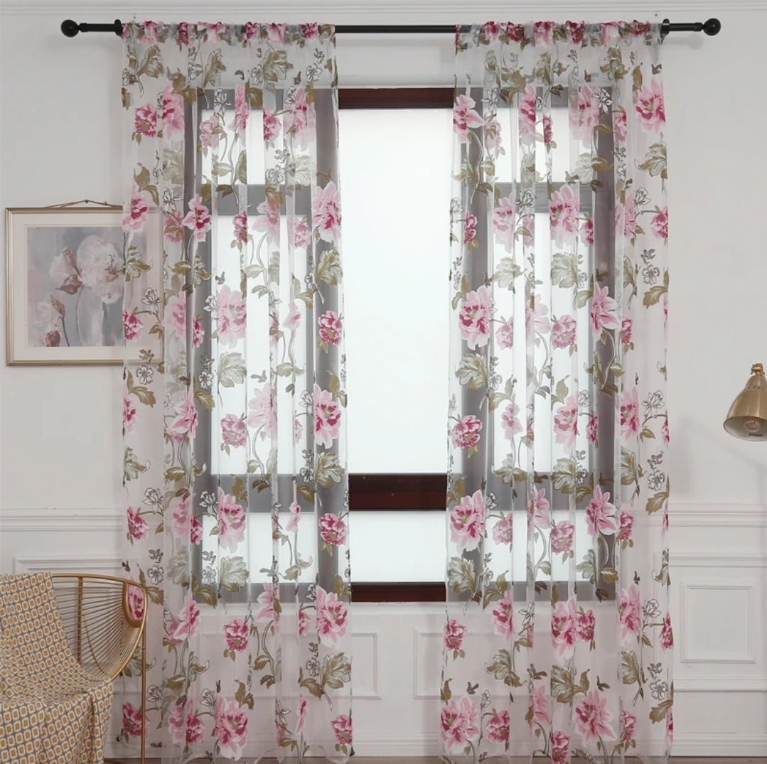 Floral curtain