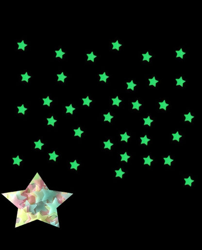 100pc glow in the dark stars wall stickers