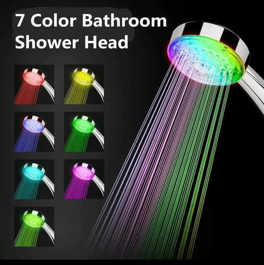 LED colour changing showerhead