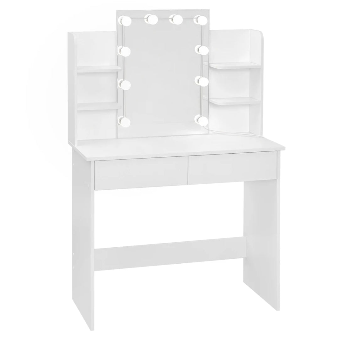 Dressing table with LED mirror