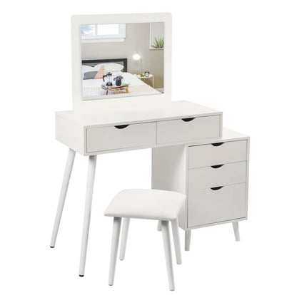 Cosmetic dressing table with stool & 5 draws