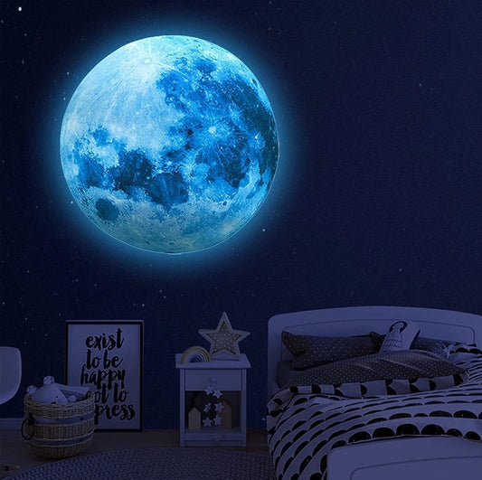 Glow in the dark moon wall sticker