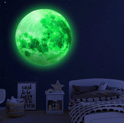 Glow in the dark moon wall sticker