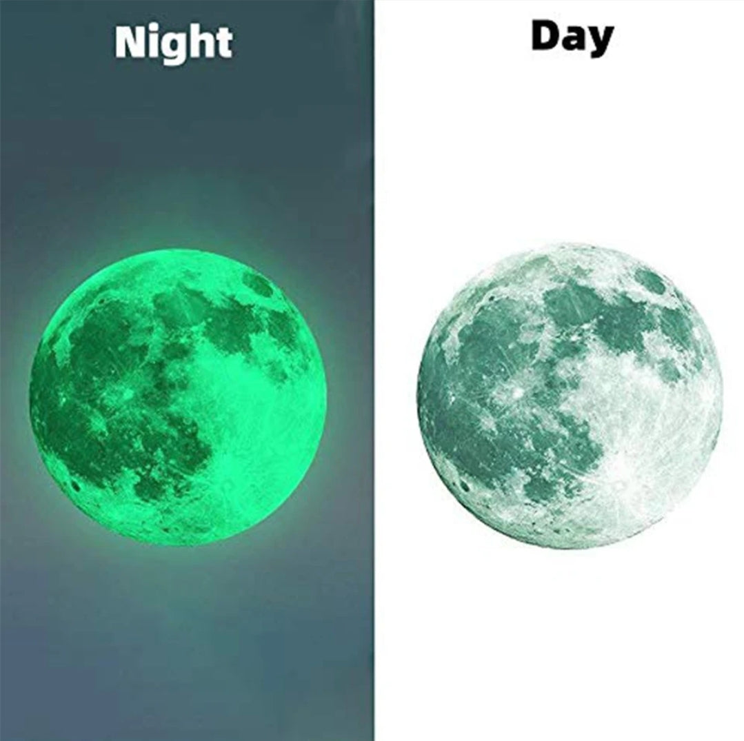 Glow in the dark moon wall sticker