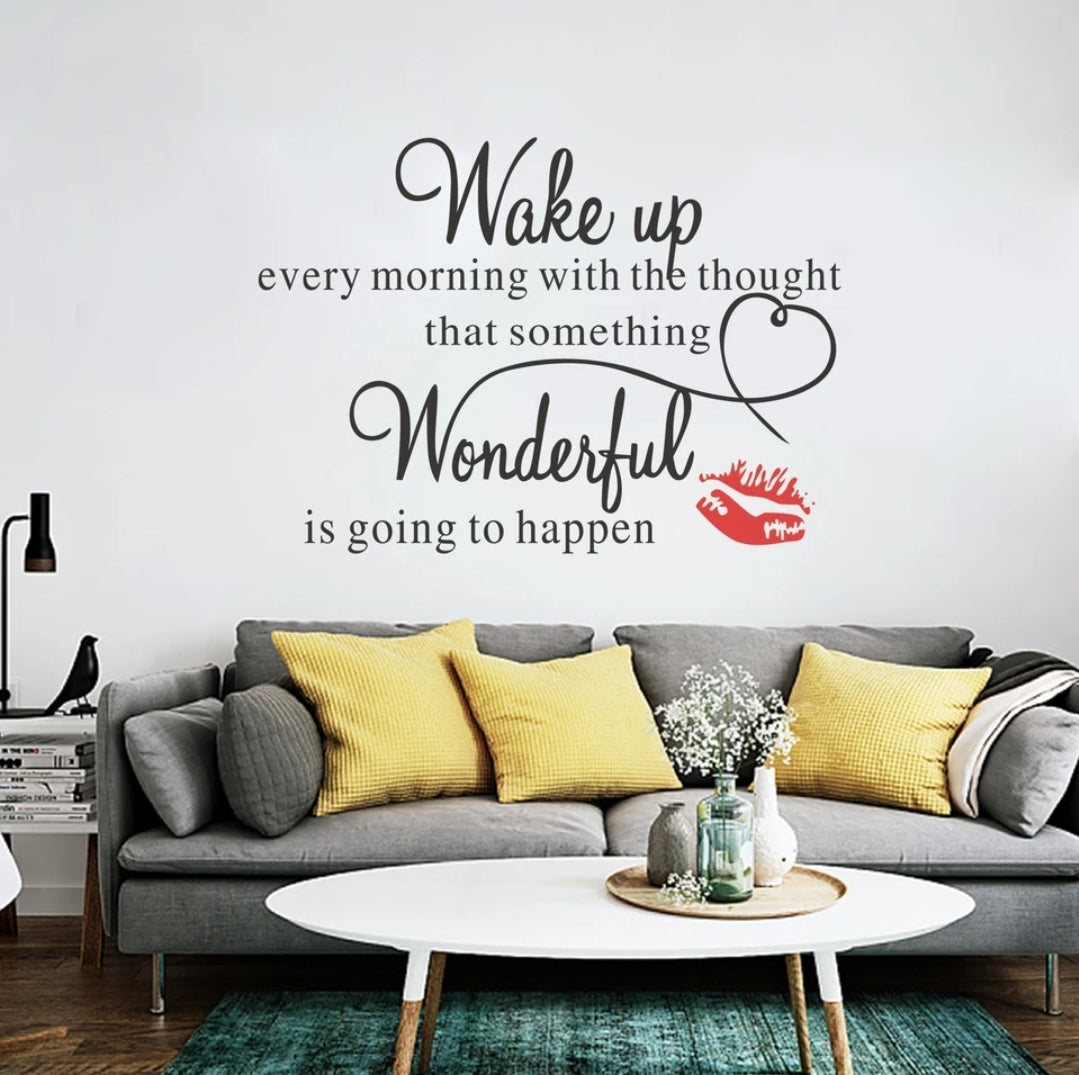 Wake up wonderful wall sticker