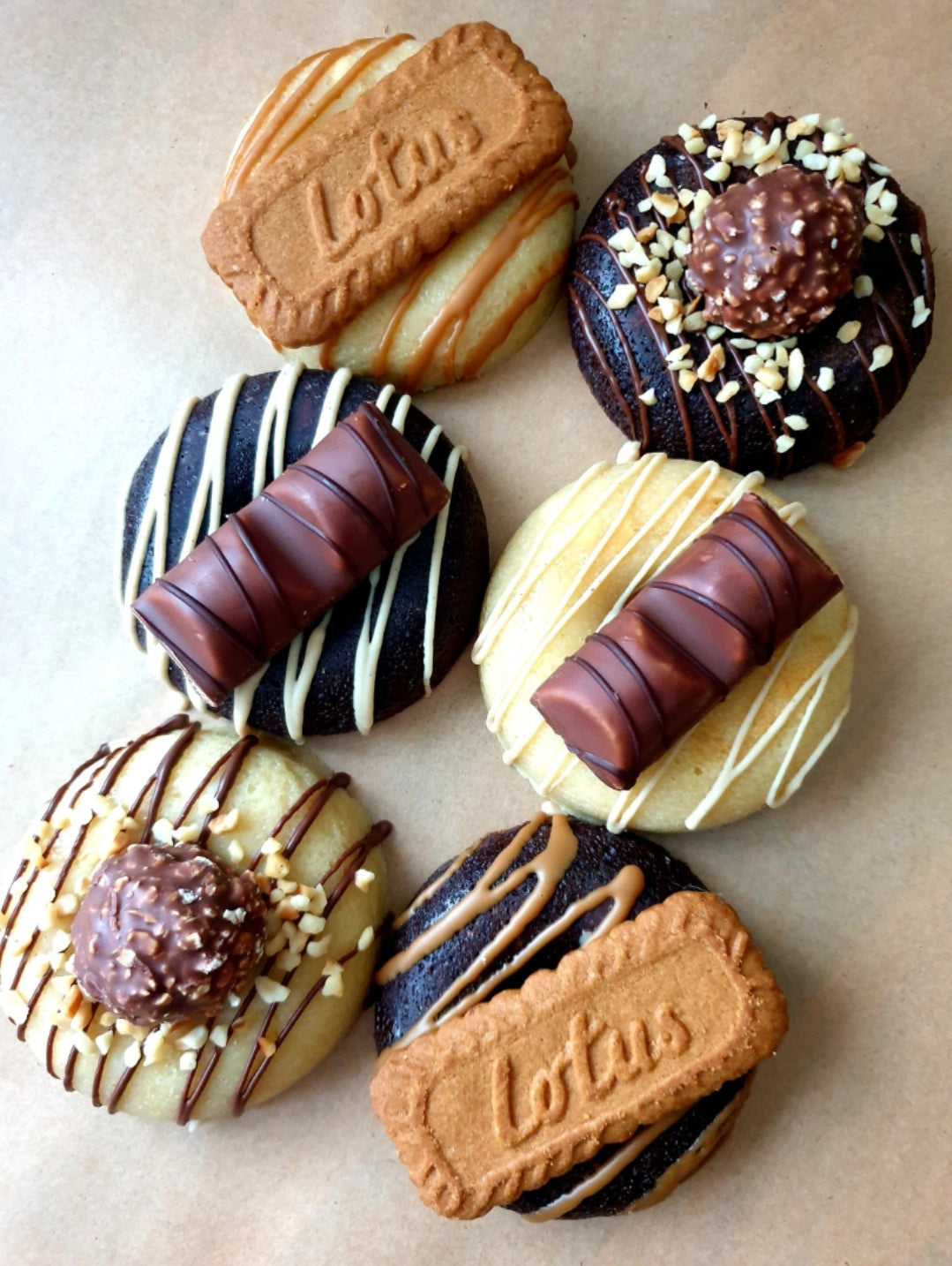 Assorted Blondie and Brownie 6 Donuts!