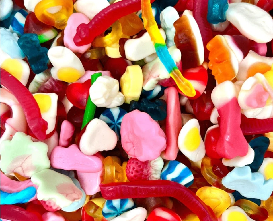 1kg Sweets: (1kg x 2) Pick'n'Mix Sweet Bags (Fizzy/Jelly)