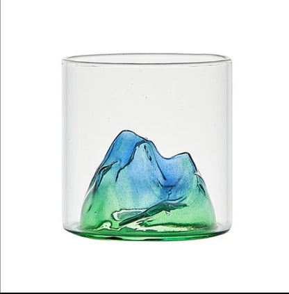 3D mountain vodka/wiskey glass