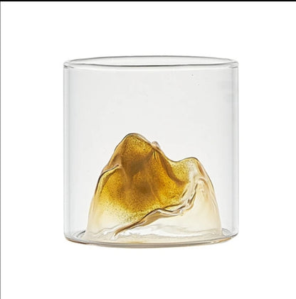 3D mountain vodka/wiskey glass