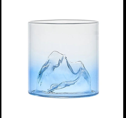 3D mountain vodka/wiskey glass