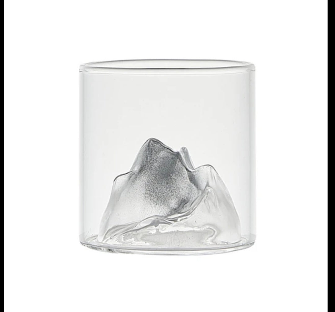 3D mountain vodka/wiskey glass